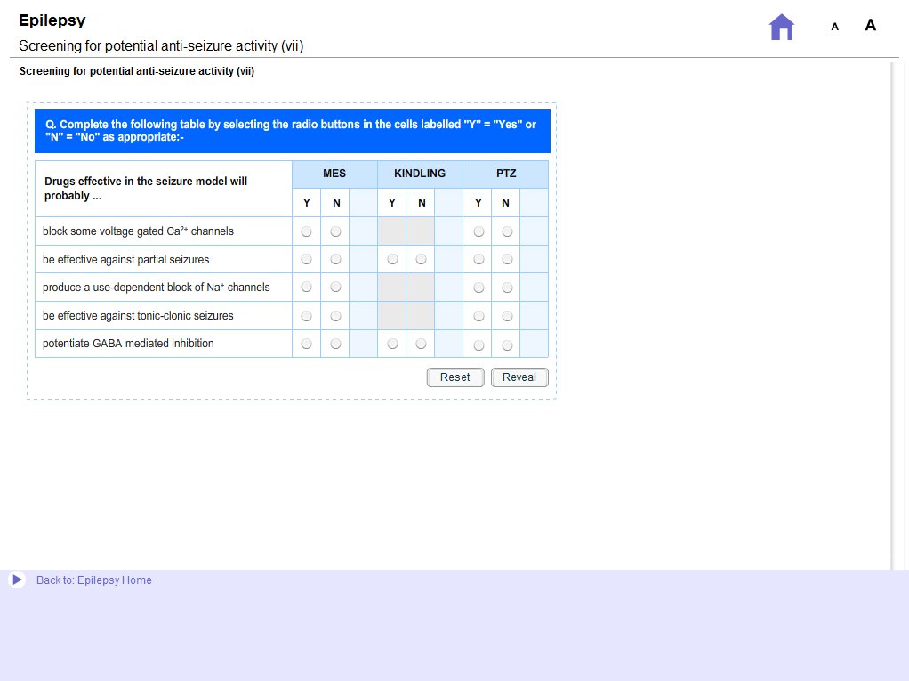 Epilepsy Sample Screens